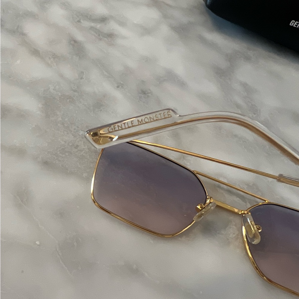 Gentle Monster Clear Gold Frame Glasses Unisex - Picture 9 of 10